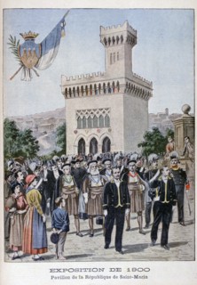 The San Marino pavilion at the Universal Exhibition of 1900, Paris, 1900. Artist: Unknown