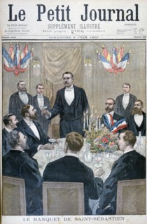 Banquet of french nationalist and Paul Déroulède, Saint-Sebastien, Belgium, 1900. Artist: Oswaldo Tofani