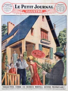 Do you want, like these lucky fellows, to become a house owner?. Artist: Unknown