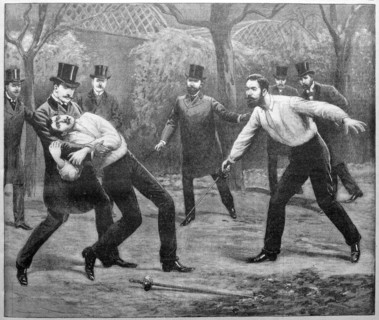 Mortal duel on the Grande Jatte, 1903. Artist: Unknown