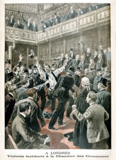 In London, Violent incident in the Chamber of Commons, 1901. Artist: Unknown
