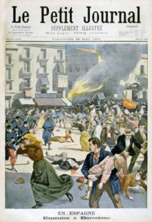 In Spain, Riots break out in Barcelona, 1901. Artist: Unknown
