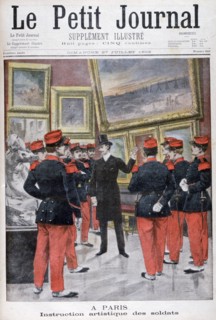 Artistic instruction of French soldiers at the Salon, Paris, 1902. Artist: Unknown