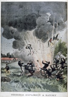 Terrible explosion at Satory, France, 1902. Artist: Unknown