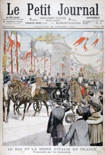 The King and Queen of Italy in France, 1903. Artist: Unknown