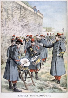 French army drum school, 1903. Artist: Unknown