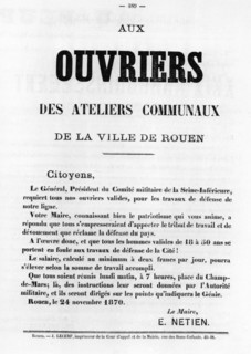 Ouvriers, from French Political posters of the Paris Commune,  May 1871. Artist: Unknown