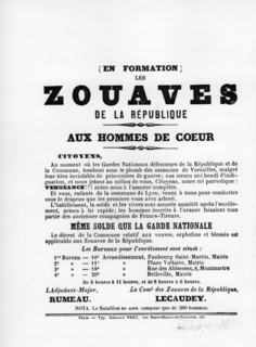 Les Zouaves, from French Political posters of the Paris Commune,  May 1871. Artist: Unknown