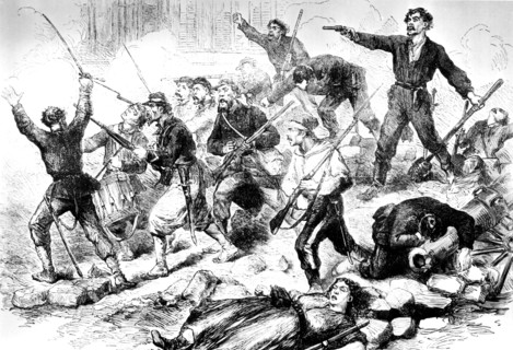 The last battle of the Communards May 1871, Paris Commune. Artist: Unknown