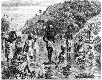 Washing clothes, Santo Domingo, 1873. Artist: Unknown