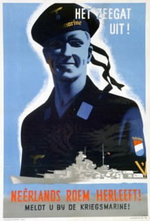 Recruitment poster encouraging Dutchmen to join the German navy, c1940-1945. Artist: Unknown