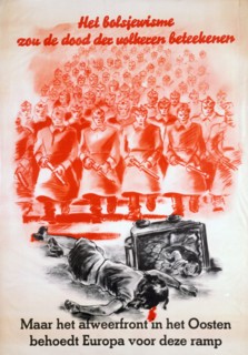 Dutch Nazi anti-communist propaganda poster, c1941-1945. Artist: Unknown