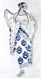 Costume design for Ida Rubinstein as Helen in the ballet Helen of Sparta, 1912. Artist: Leon Bakst