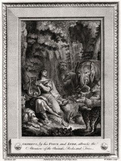 'Orpheus, by his Voice and Lyre, attracts the attention of the Animals, Rocks and Trees', 1774.Artist: W Walker