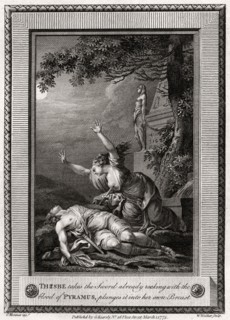 'Thisbe takes the Sword already reeking with the blood of Pyramus, plunges it into...', 1775.Artist: W Walker