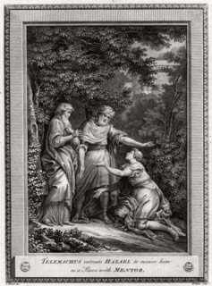 'Telemachus entreats Hazael to receive him as a Slave with Mentor', 1775. Artist: W Walker