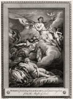 'Minerva protecting Telemachus, and preserving him from the Shafts of Love', 1775.Artist: W Walker