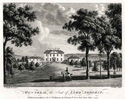 'Montreal, the Seat of Lord Amherst', 1777. Artist: William Watts