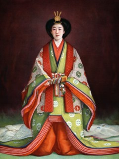 Empress Nagako of Japan in her coronation garments, c1924. Artist: Unknown