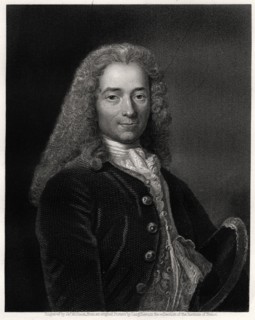 Voltaire, French author, playwright, satirist and man of letters, 19th century. Artist: James Mollison