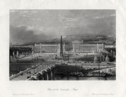 'Place de la Concorde, Paris', France, 1875. Artist: J Saddler