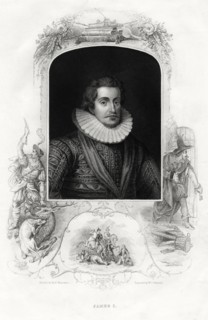 James I, King of England and Scotland, 1860. Artist: WJ Edwards