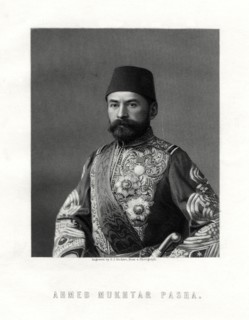 Ahmed Mukhtar Pasha, French and Ottoman Empire army officer, 19th century.Artist: George J Stodart