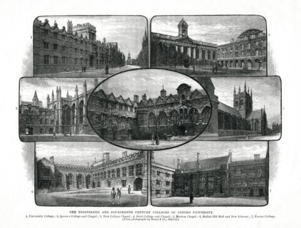 The colleges of the University of Oxford, 1895. Artist: Unknown