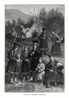 'Types and costumes in Lapland', 1879. Artist: Elix