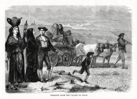 Peasants from the valley of Ossun, France, 1879. Artist: Unknown