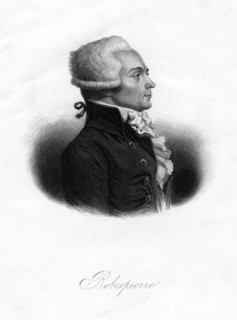 Maximilien Robespierre, one of the leaders of the French Revolution, 1845. Artist: Freeman