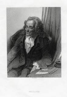 Voltaire, French Enlightenment writer, essayist, deist and philosopher, 1884. Artist: Bosselman