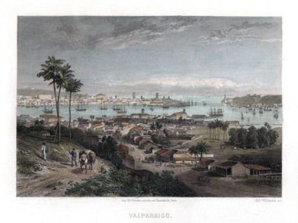 Valparaiso, Chile, 1840. Artist: Edward Willmann