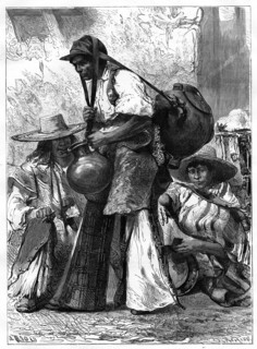 Water vendor, Mexico, 19th century. Artist: Edouard Riou