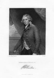 Richard Brinsley Sheridan, Irish playwright and Whig statesman, c1788, (1830).Artist: R Hicks
