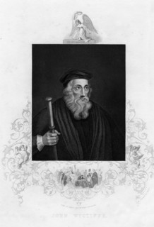 John Wycliffe, English theologian, 19th century. Artist: J Rogers