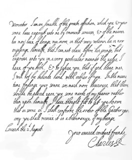 A letter written by Charles I, c1644, (1907).Artist: King Charles I