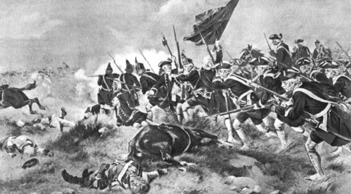 The Battle of Dettingen, 16 June 1743, (1910). Artist: Unknown