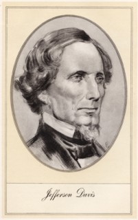 Jefferson Davis, American soldier and politician, (early 20th century). Artist: Gordon Ross