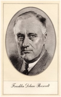 Franklin Delano Roosevelt, 32nd President of the United States, (mid 20th century).Artist: Gordon Ross