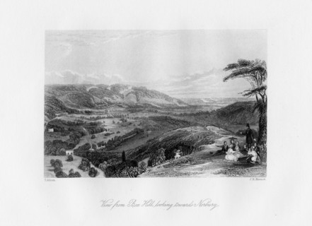 'View from Box Hill, looking towards Norbury', 19th century.Artist: J H Kernot