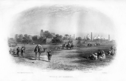 'Walls of Lahore', 19th century.Artist: EL Roberts