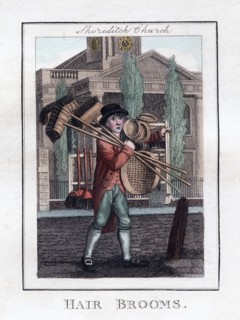 'Hair Brooms', Shoreditch Church, London, 1805. Artist: Unknown