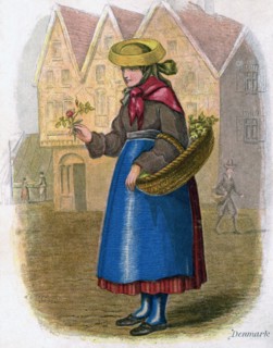 'Danish Woman selling Flowers', 1809.Artist: W Dickes