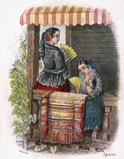 'Spanish Girl', 1809.Artist: W Dickes