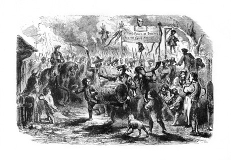 The Stamp Riots of New York, c1765, (1872). Artist: Unknown