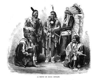 'A Group of Sioux Indians', 1872. Artist: Unknown