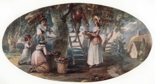 'Gathering Fruit', late 18th century.Artist: William Hamilton