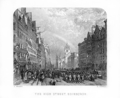 The High Street, Edinburgh, 1870.Artist: W Forrest