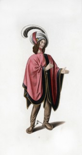 Male dress, c1480, (1843).Artist: Henry Shaw